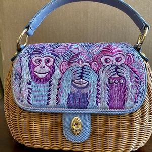 Eric Javits Embroidered Monkey Bag
